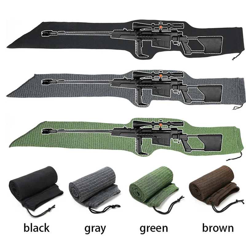 

Тактический 36 см 140 см носок для пистолета, вязаный полиэстер, обработанный страйкбольной винтовкой, защитный чехол для кобуры, сумка для пистолета, рукав для хранения