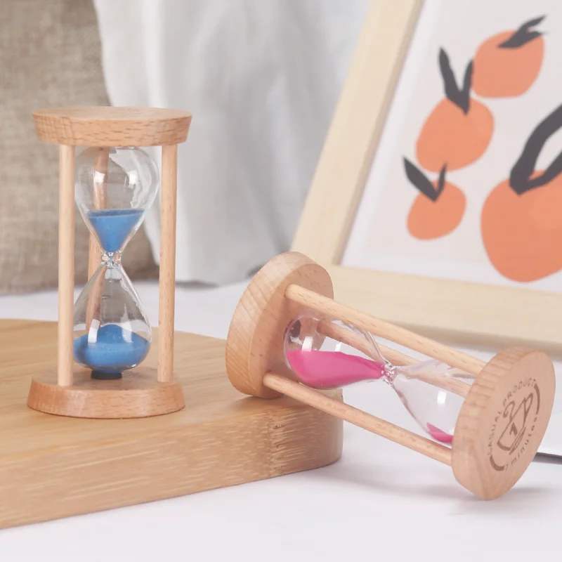 New Mini Wooden Hourglass 1/3/5min Toothbrush Timer Crafts Sand Clock Hourglass Creative Timer Kids Adults Gifts
