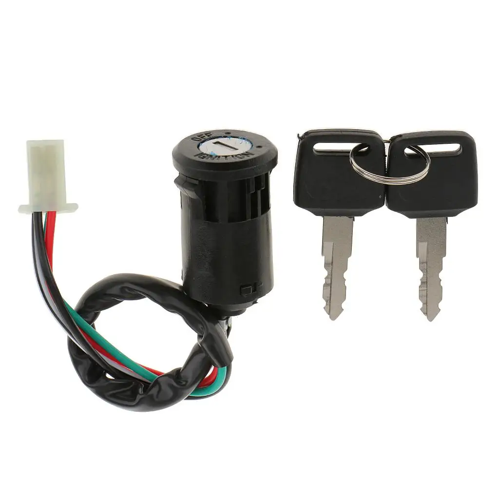 4 Wire Ignition Keys Switch Fits 250cc Motorcycle Dirt Bike ATV