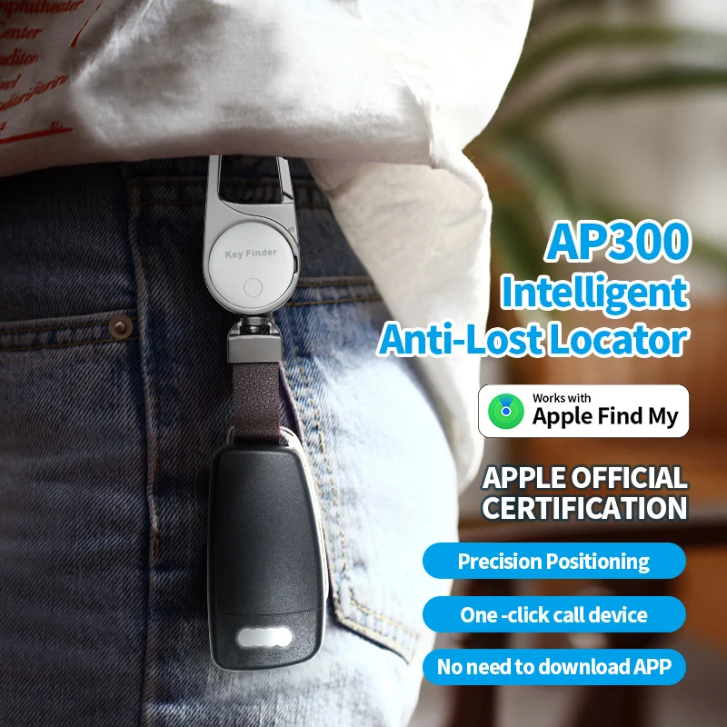 Key Chain Anti Lose Tracker Works With Find My APP Reminder For iPhone Device Smart GPS Bluetooth Locator For Apple MFI Rated