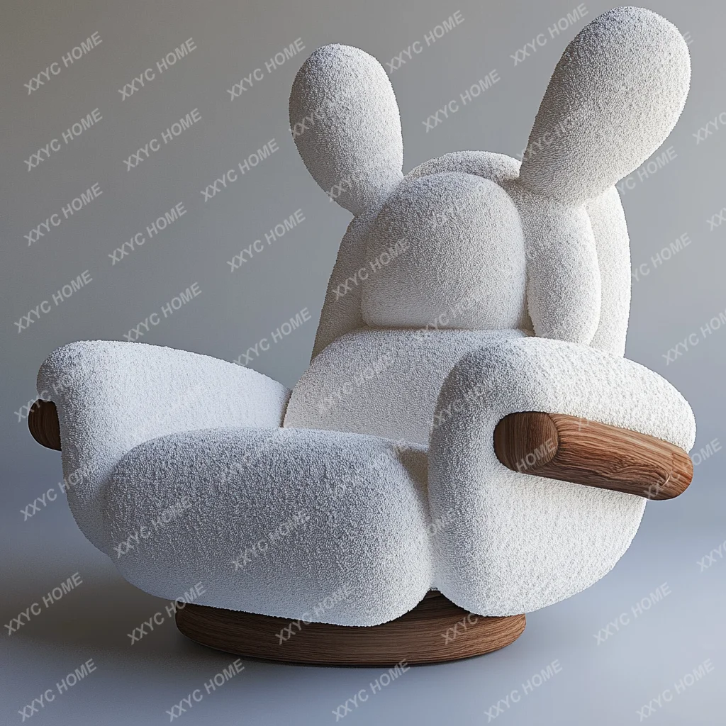 

Medieval single balcony recliner lazy chair ash wood leisure sofa chair furniture
