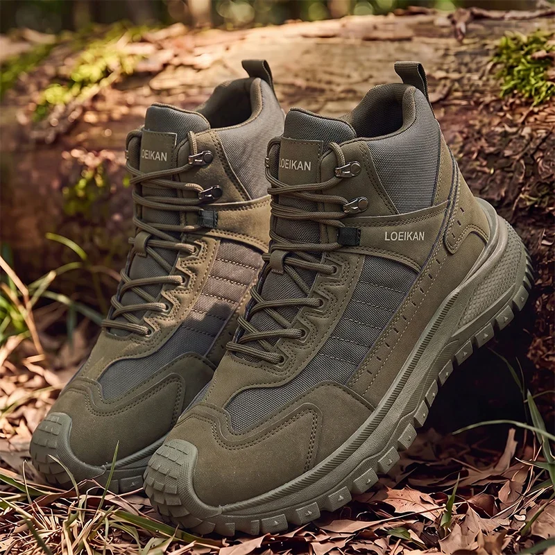 Damen High-Top-Schnürstiefel mit dicker Sohle, modischem Patchwork-Design, rutschfest, lässig, für den täglichen Gebrauch und zum Spazierengehen – Detail 7