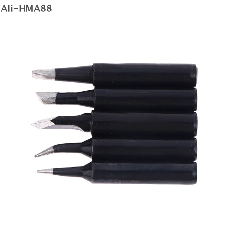 

5Pcs 2025 NEW Lead Free Black Metal Soldering Iron Tips 900M-T-K For Hakko Rework Soldering Station Tool Set