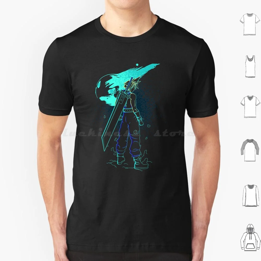Shadow Of Meteor T Shirt Cotton Men Women DIY Print Final Fantasy Ff7 Final Fantasy 7 Cloud Clad Cloud Strife Video Game Gaming