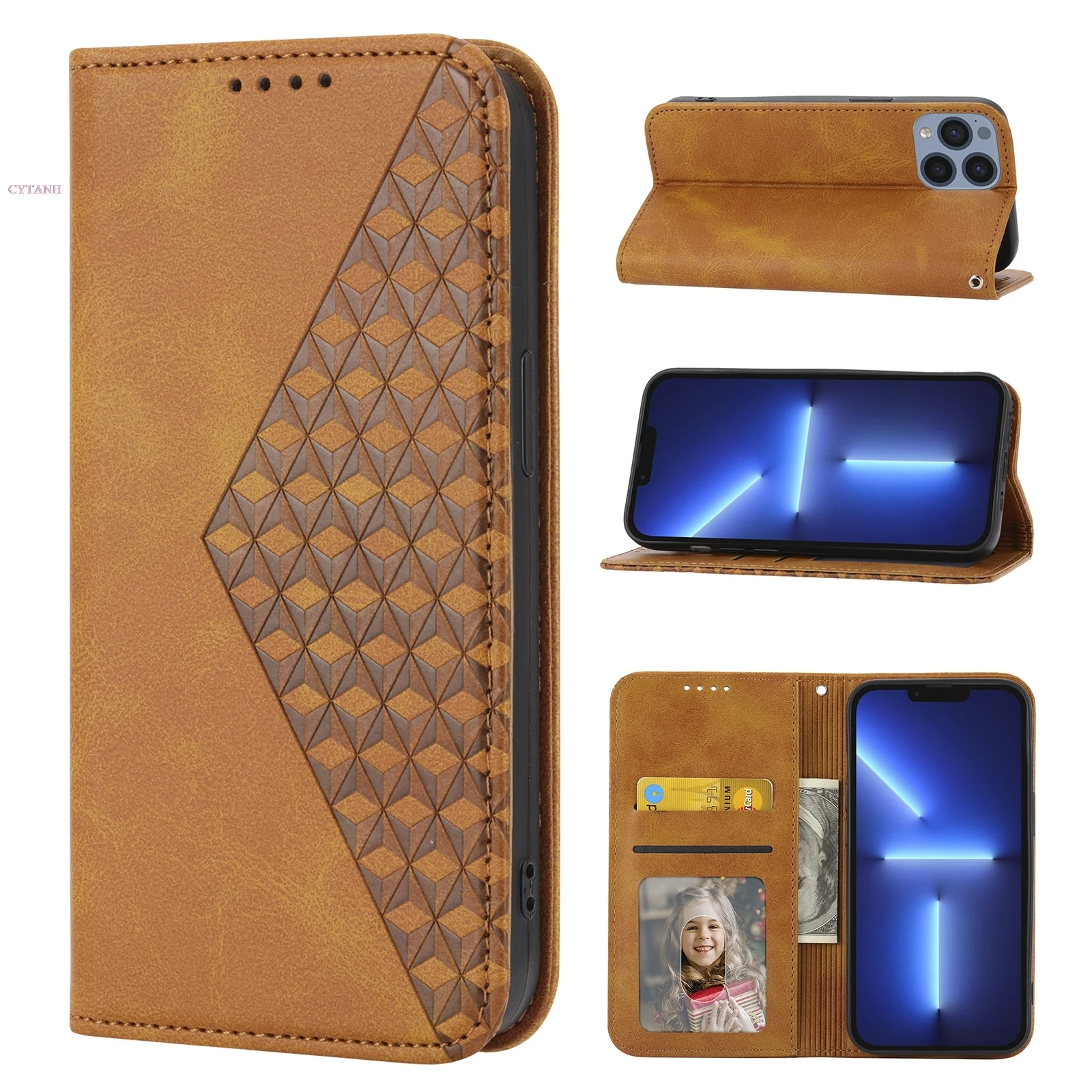 Magnetic Flip Case For iPhone16 15 14 13 12 11 Pro XS Max X XR SE 2020 7 8 Plus Adsorption Leather Wallet Card Book Cover