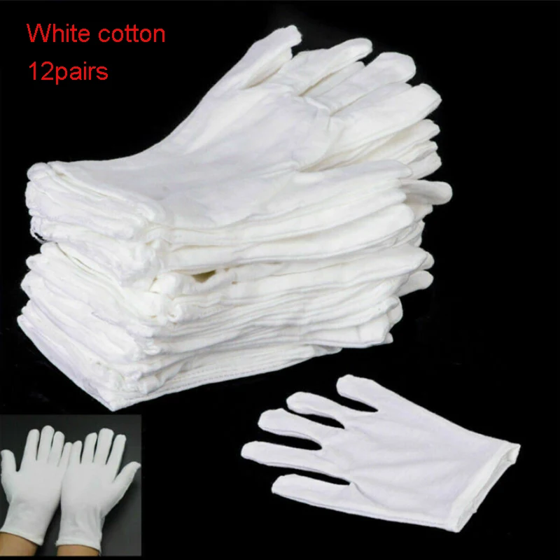 1/5/10/12 pairs Nylon/Cotton/PU/rubber glove optional Ceremonial glove male female Serving Inspection Motorcycle anti glove