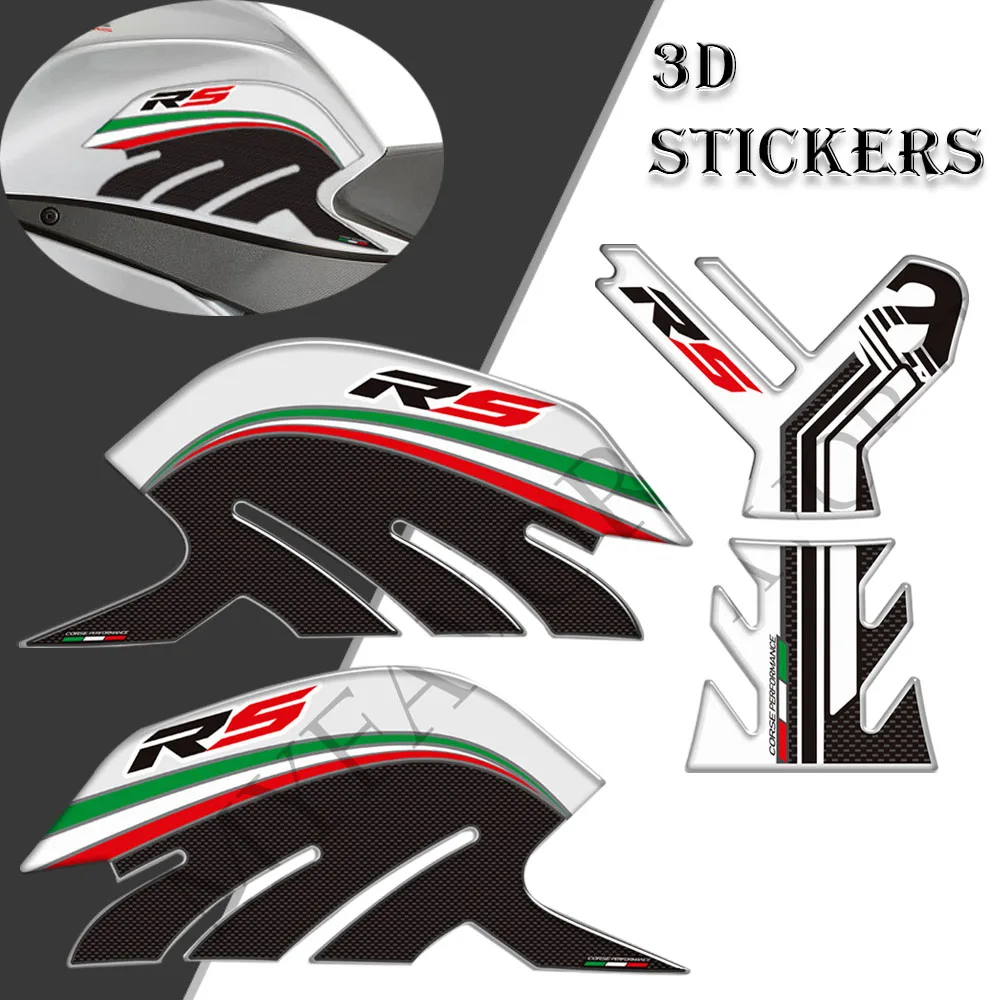 For Aprilia RS4 RS50 RS125 2018 2019 2020 2021 2022 Motorcycle Oil Fuel Tank Pad Decals Knee Protector Stickers Kit