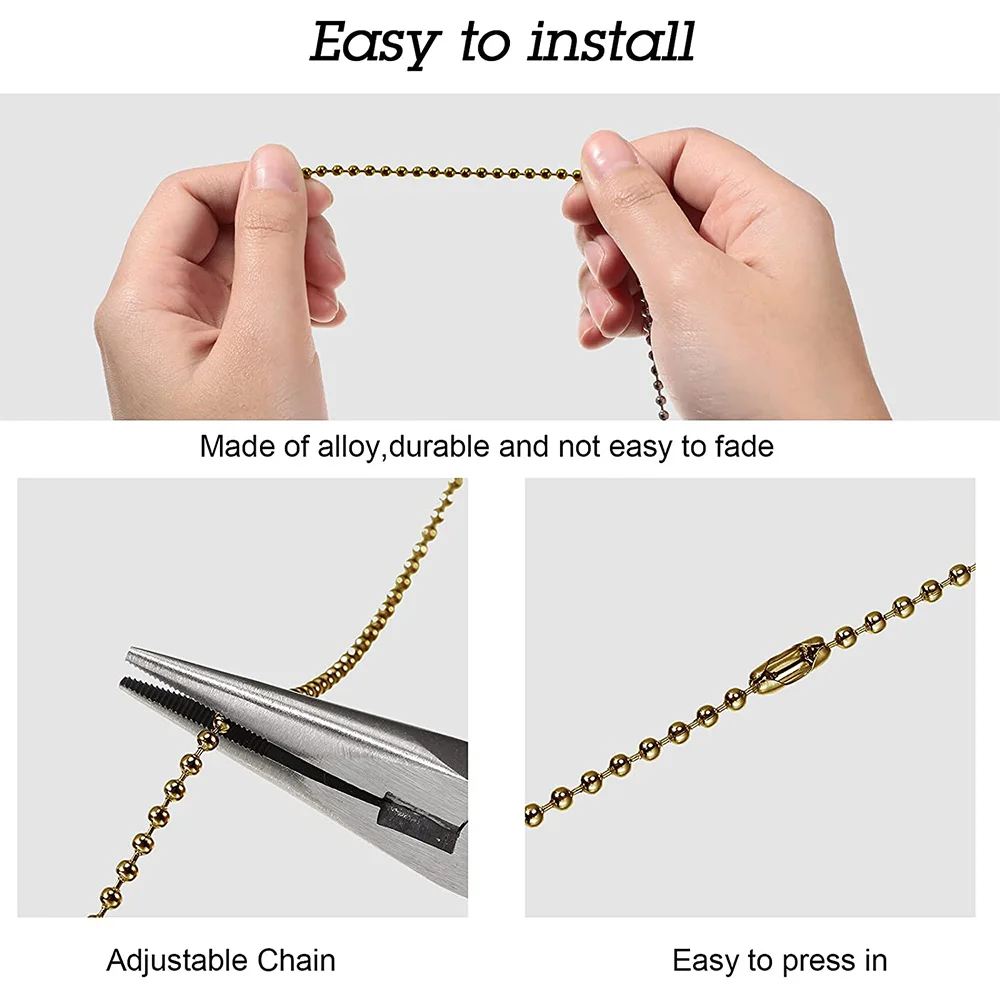 RIRI 4 قطع مروحة سقف كريستالية اصطناعية سلاسل سحب سلسلة تمديد مع موصل لمصباح مكتب مروحة السقف الخفيفة