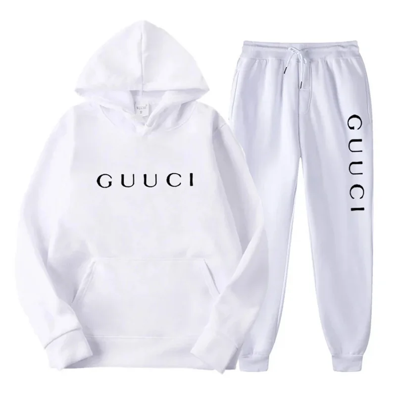 

Fashion men's casual sports set Spring and Autumn 2025 new casual men's and women's hoodie + jogging pants two-piece set
