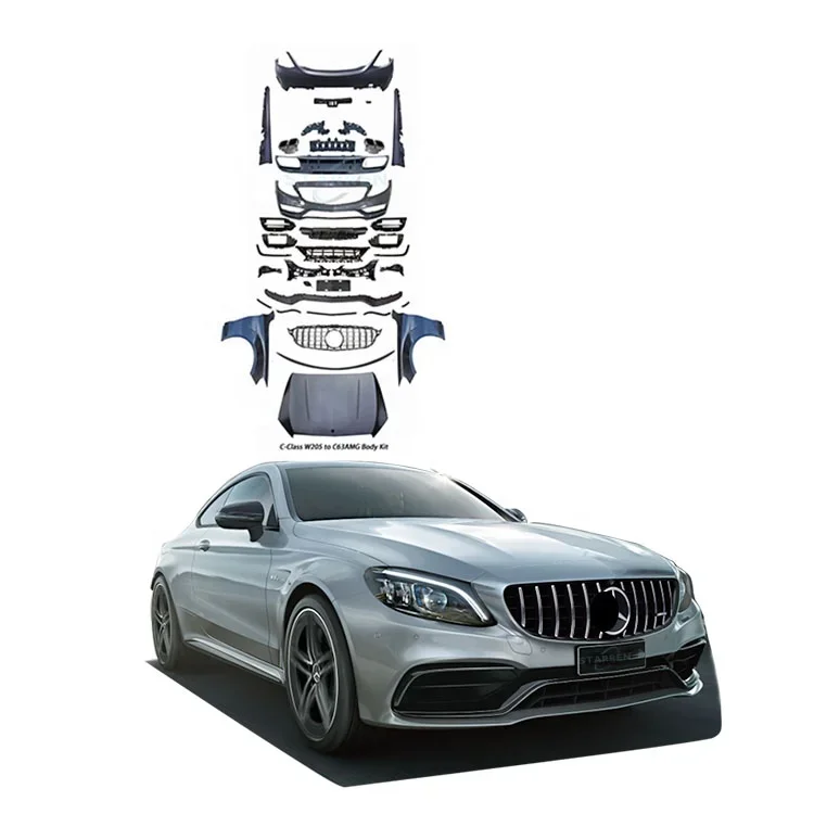 

2015-2020 C-Class bodywork accessories Old W205 upgraded to new W205 C63s Amg bodykit for