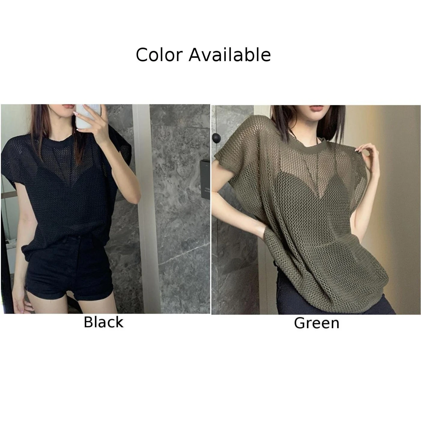 Schlichtes und aber stilvolles, bequemes, einfarbiges Strickoberteil für Damen, ideal für den täglichen Gebrauch während der wärmeren Monate