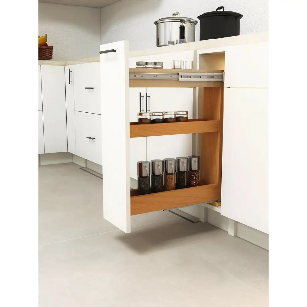 5 Wide Pull-Out Kitchen Storage Cabinet with Spice Rack Organizer