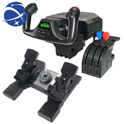 

yyhc logitec Flight Yoke System G Saitek PRO Simulator Throttle Sim for PC MAC