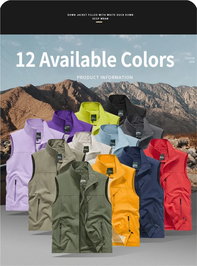 

New Colors Spring and Summer High-end Exhibition WorkwearJackets with Printed LOGOs for VolunteersOutdoor Workwear Advertising