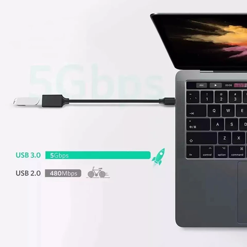 Type-C OTG Cable Type C Male To USB 3.0 Female Adapter For Macbook Pro Huawei Mate 50 USBC Extension Cabo For Xiaomi Samsung S22