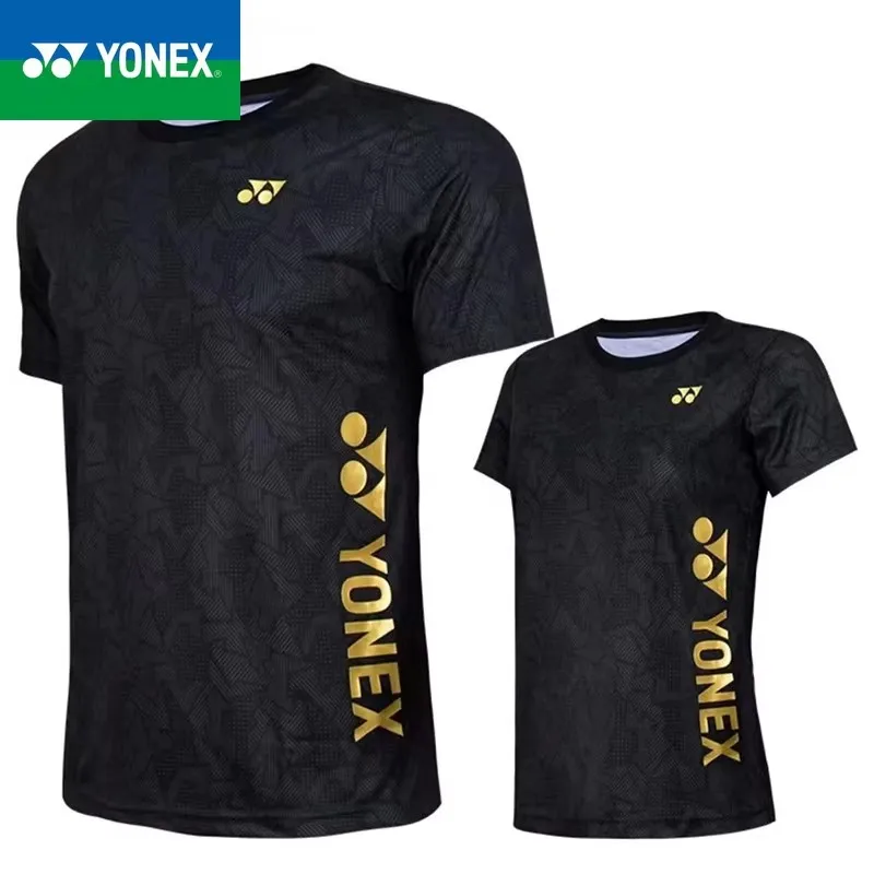 YONEX 2024 New Product Quick-drying Breathable Badminton Jersey Men\'s and Women\'s Sports Cultural Shirt Short Sleeves