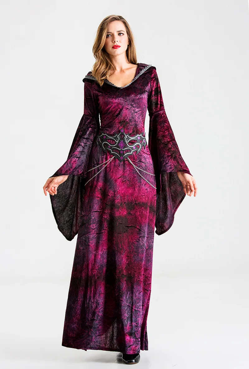 

Adult Women's loween Witch Spider Long Dr Costume Queen Outfit Stage Performance Traditional Hanfu Clot...