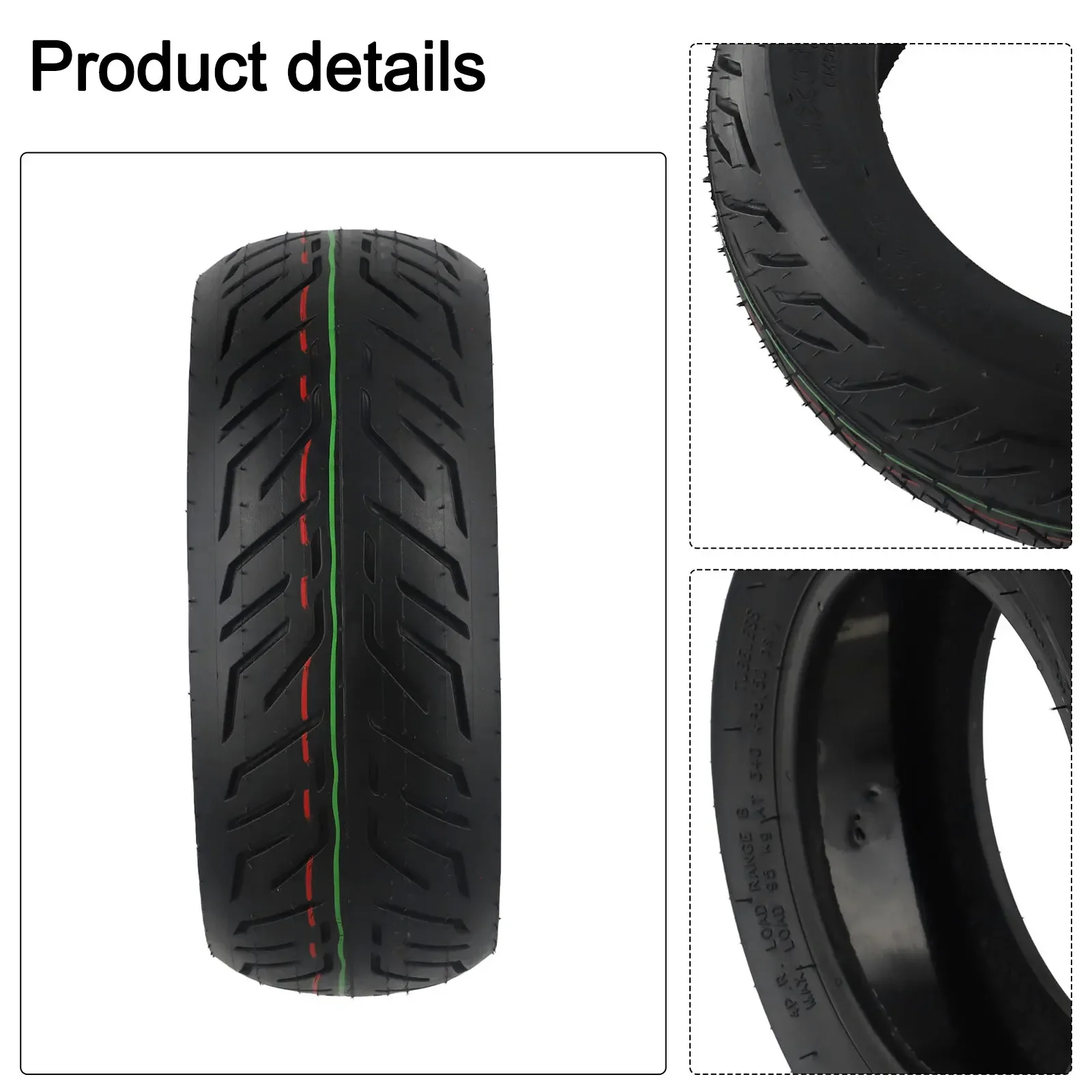 On-road Use 90 55-6 Tire Black Not Easy Broken On-road Tire Leakage Resistant Balanced Design For Dragon Scooter