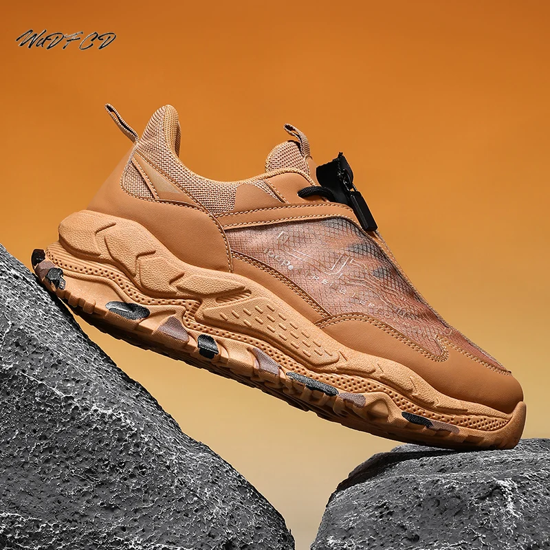 

Кроссовки на массивном каблуке, большие размеры 45, 46, мужская дизайнерская уличная походная обувь, модная повседневная кожаная спортивная обувь на увеличенной платформе