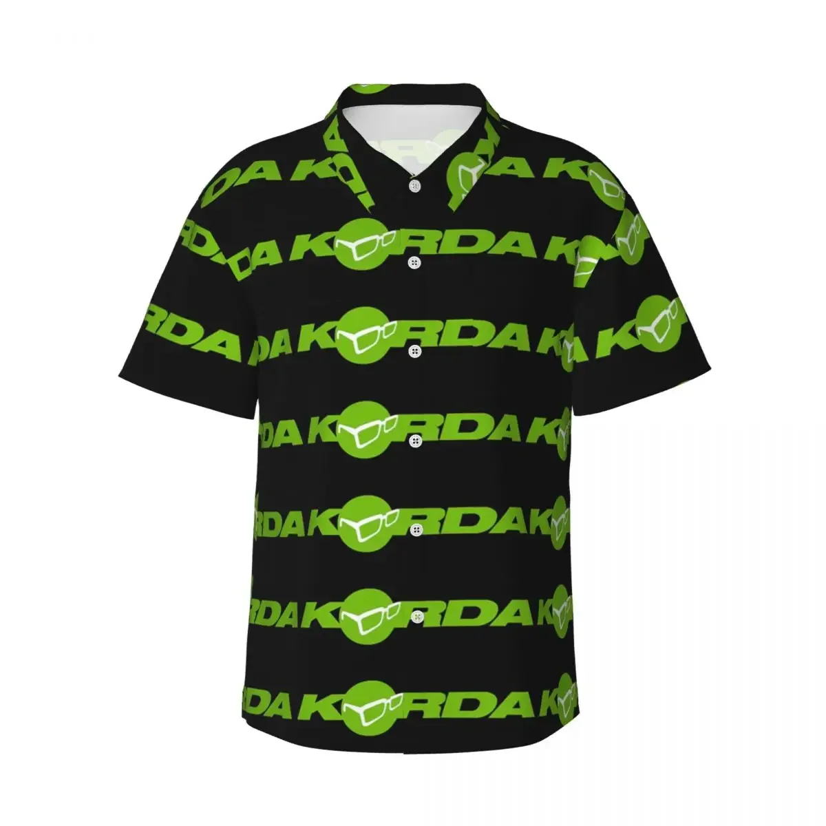 

Korda Fishing Logo Men's Shirts Hawaiian Short Sleeve Shirt Funny Lapel Tops for Summer Beach