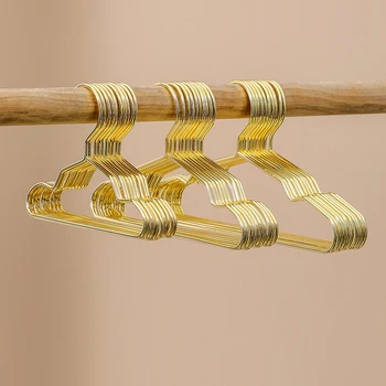 금속 골드 행거 공간 절약형 의류 옷장 보관 정리함, 아기 어린이 의류 랙 행어, 20 cm, 25 cm, 30cm, 10 개