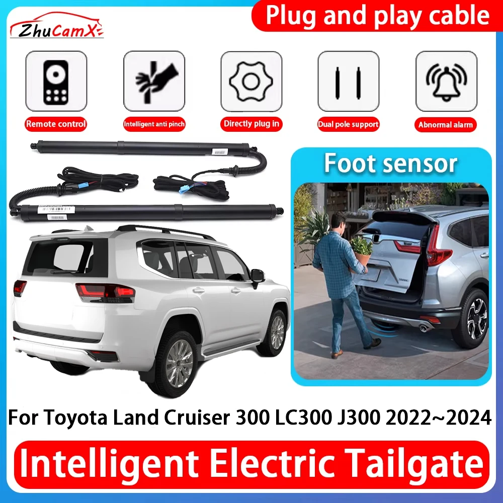 ZhuCamX For Toyota Land Cruiser 300 LC300 J300 Car Power Trunk Electric Suction Tailgate Intelligent Tail Gate Lift Strut