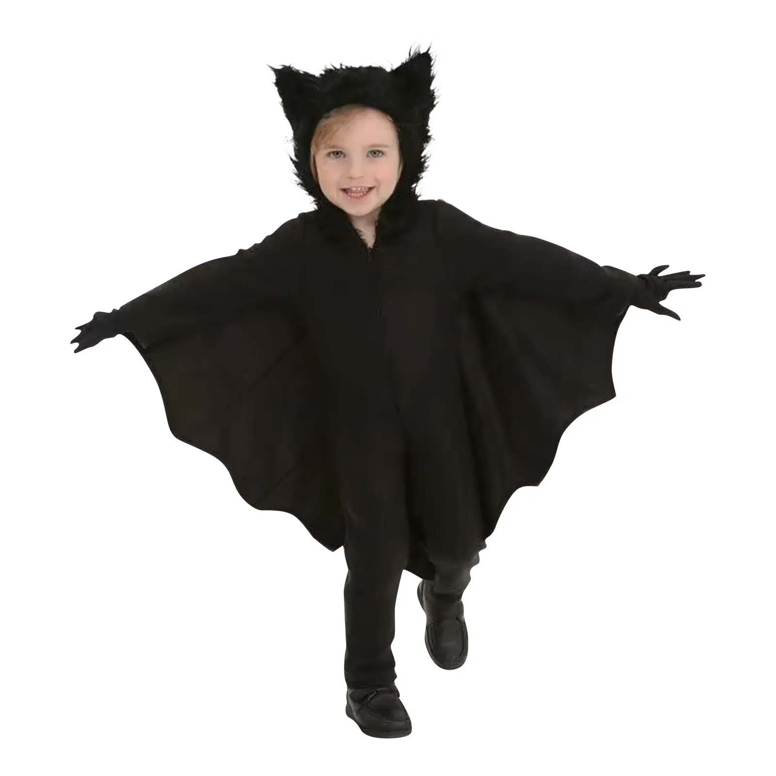 Halloween Scary Bat Cosplay Costume Set Kids Unisex Vampire Bat Costume Jumpsuit Children\'S Clothing Stage Performance Costume.