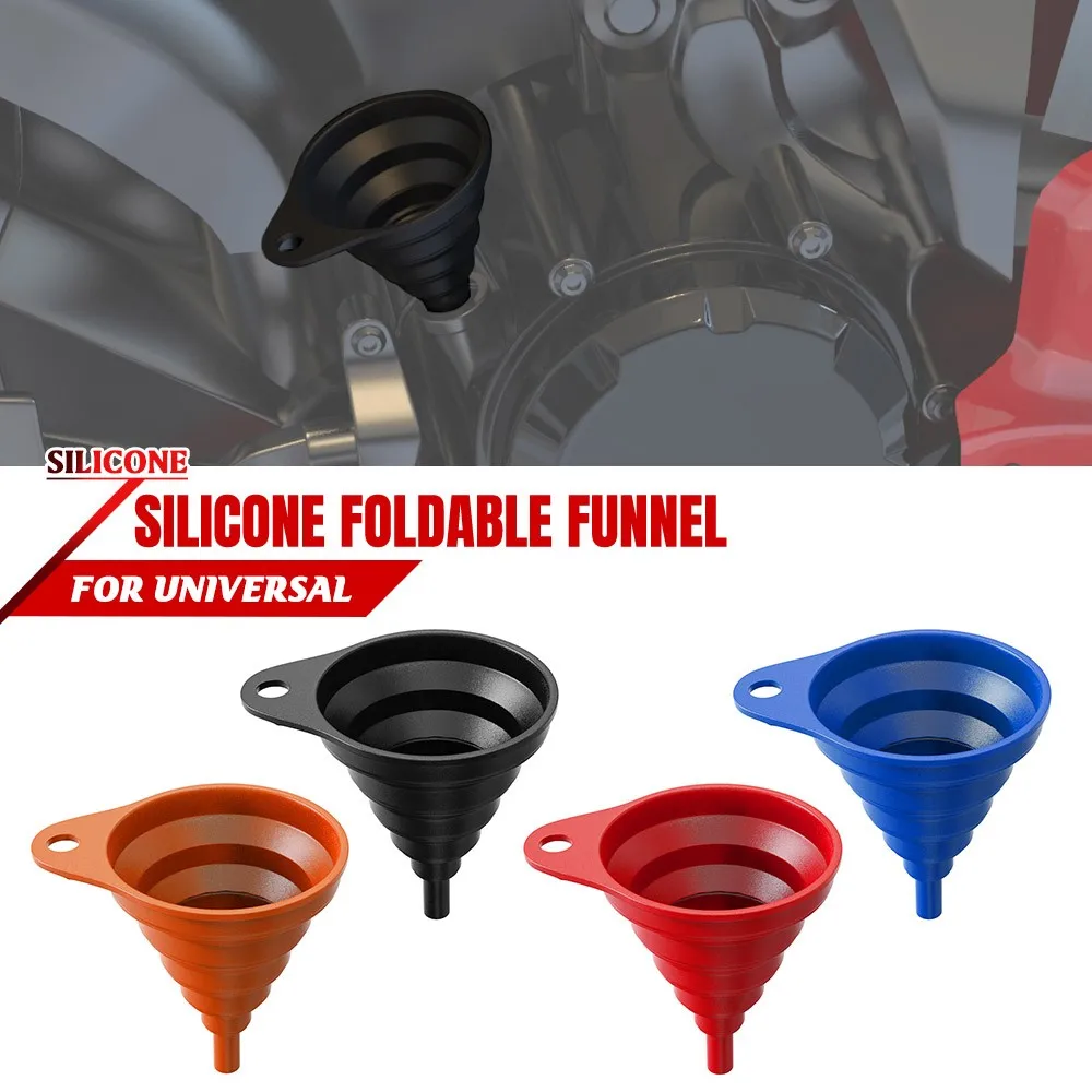 Engine Funnel Motorcycle Car Universal Silicone Liquid Funnel Washer Fluid Change Portable Auto Engine Oil Petrol Change Funnel