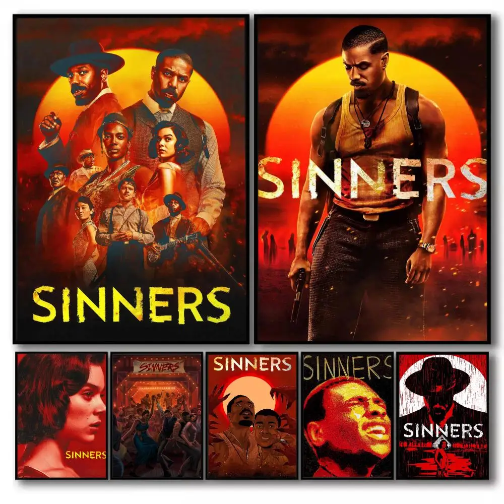 Gothic Horror Movie S-Sinners Poster Minimalist Art Print Waterproof Poster for Home Office Bedroom Decor Aesthetic Gift