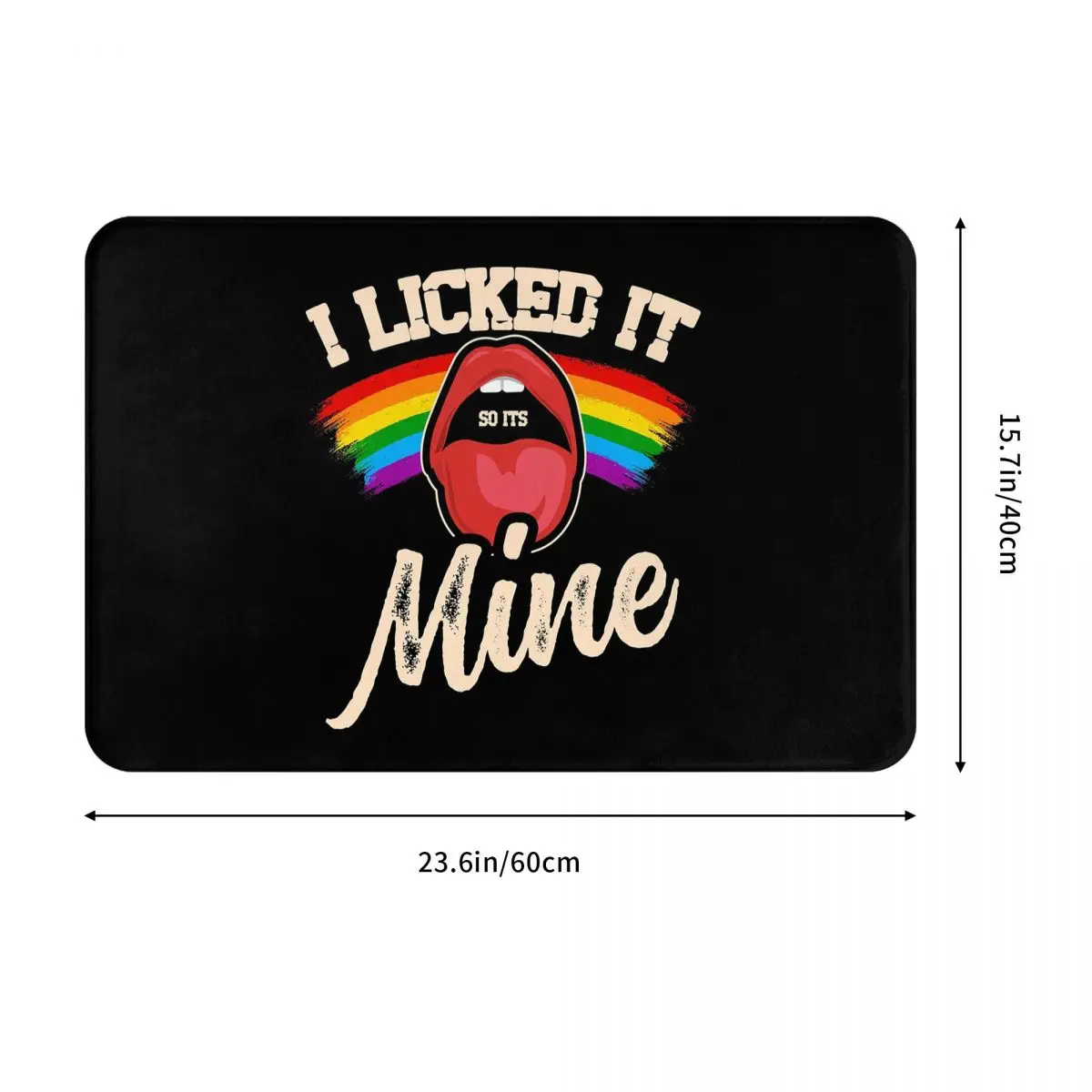 Faux Glitter Rainbow Pride Flag LGBT Gay Lesbian Doormat Water oil proof Carpet Rug Kitchen Entrance Home Floor Mat for Bedroom
