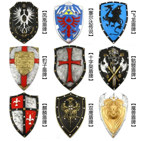Medieval Warrior Royal Floral Wheel Shield 1:1 Cosplay Weapons Prop Movie Game Anime Role Play Halloween Link Cos Gift PU