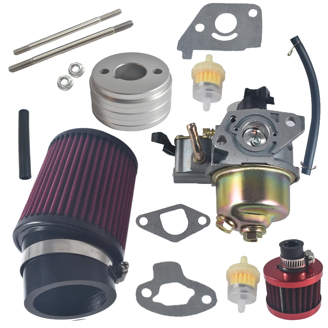 sthus Red 97CC Carburetor Carb Fuel Filter Air Filter Kit For Coleman RB100 105cc MBX10 Baja 97cc