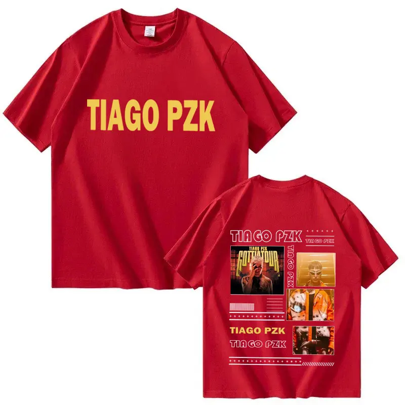 العصرية مغني الراب TIAGO PZK الرسومات 2025 ميرش تي شيرت الرجال عادية تي شيرتات قصيرة الاكمام رجل Crewneck البوب التي شيرت الشارع الشهير للجنسين #5