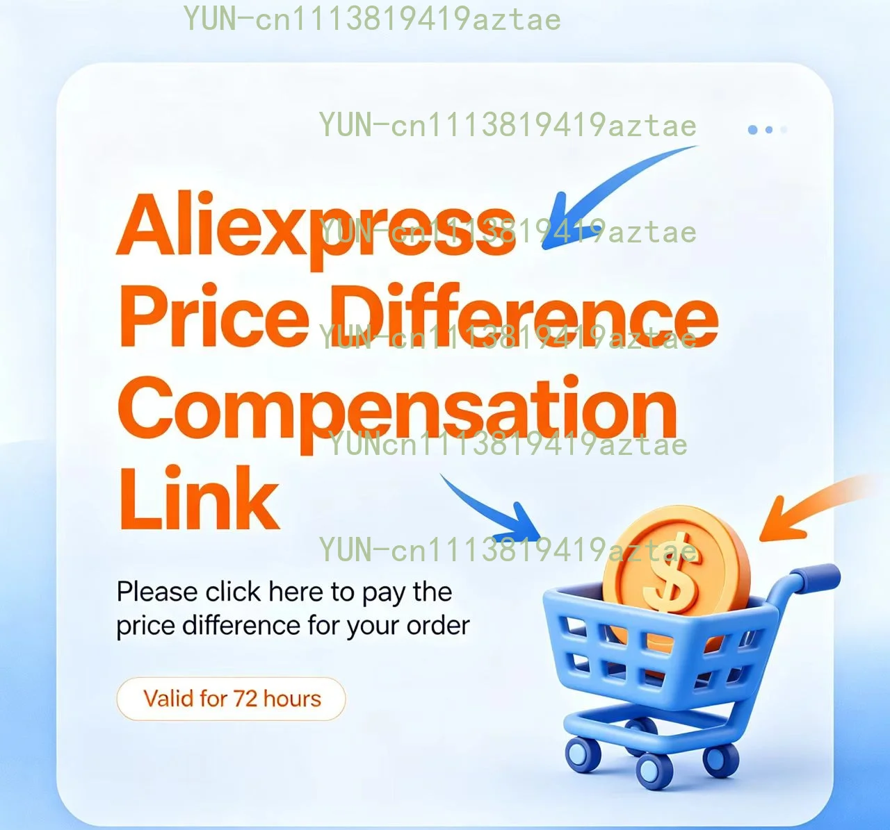 Product Price Difference Top Up / Item Extra Charge Payment