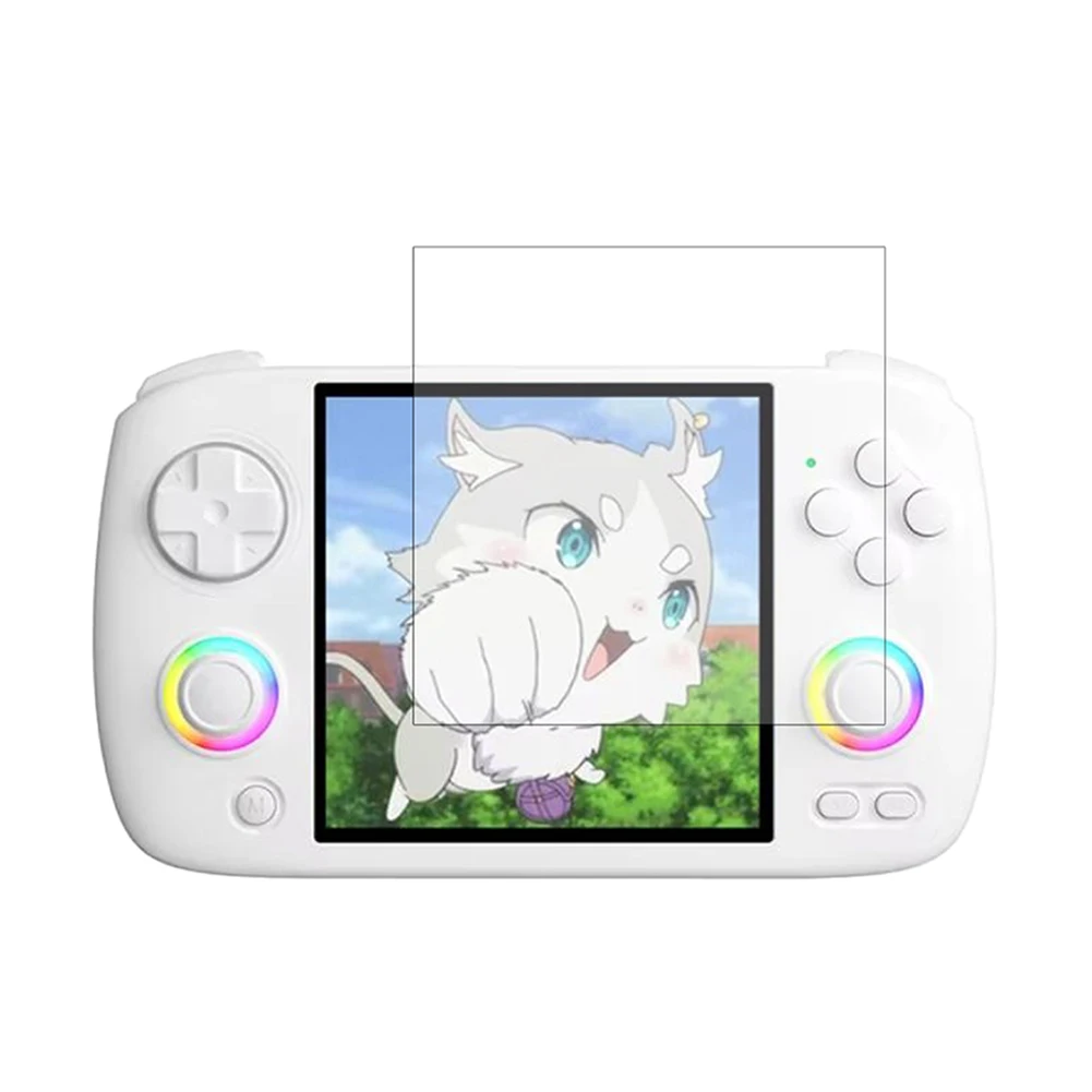 3-1 قطعة 9H HD واقي للشاشة من الزجاج المقسى فيلم مضاد للخدش حساسية عالية اللمس لملحقات ألعاب Anbernic RG CubeXX