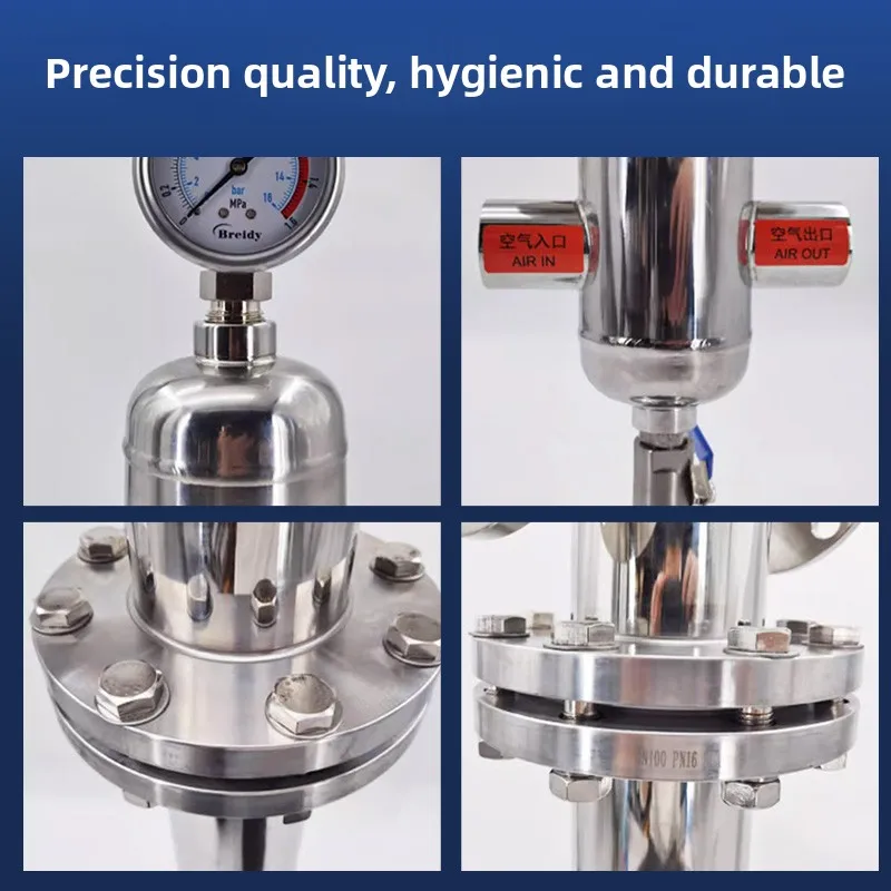 Compressed Air Filter Nitrogen Precision 304 Stainless Steel Food Grade Gas Water Removal Oil Filter Steam Separation