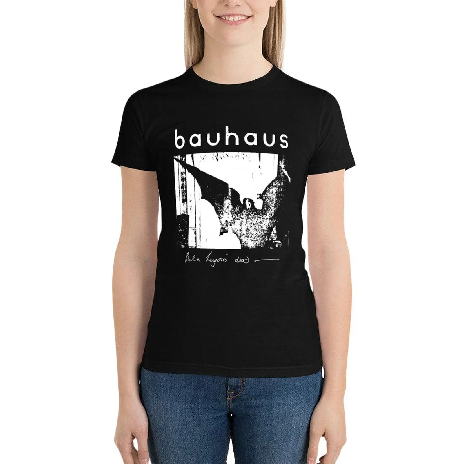 Bauhaus - Bat Wings - Bela Lugosi's Dead T-Shirt summer clothes vintage clothes tops Women's tops