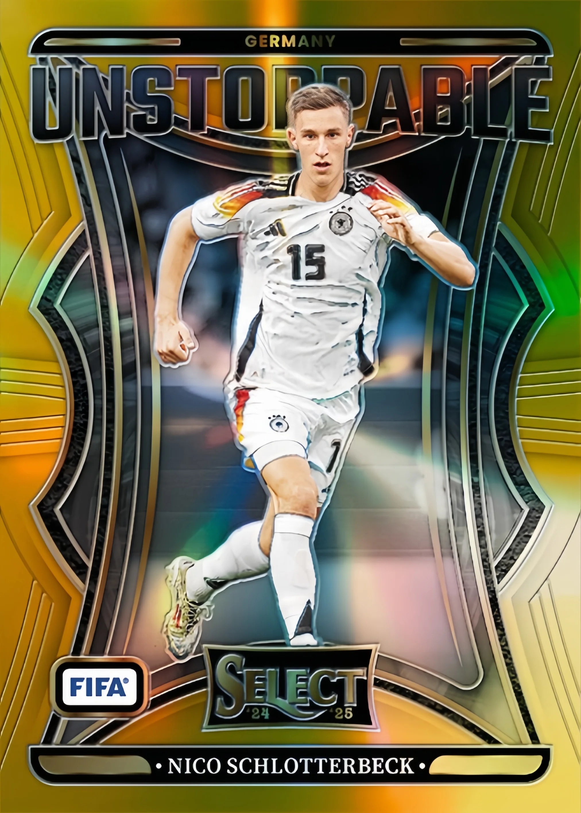 DIY Panini Homemade Football Signature Collection Card FIFA World Cup Nico Schlotbeck Messi Yamal Ronaldo Unstoppable Series view 2