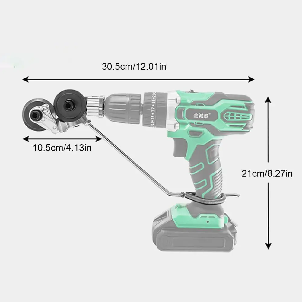 Drill Cutter Attachment Aluminum Sheet Cutter Attachment 1/2 Sets Drill Nibbler Sheet Cutting Tool Kit Heavy Duty for Electric
