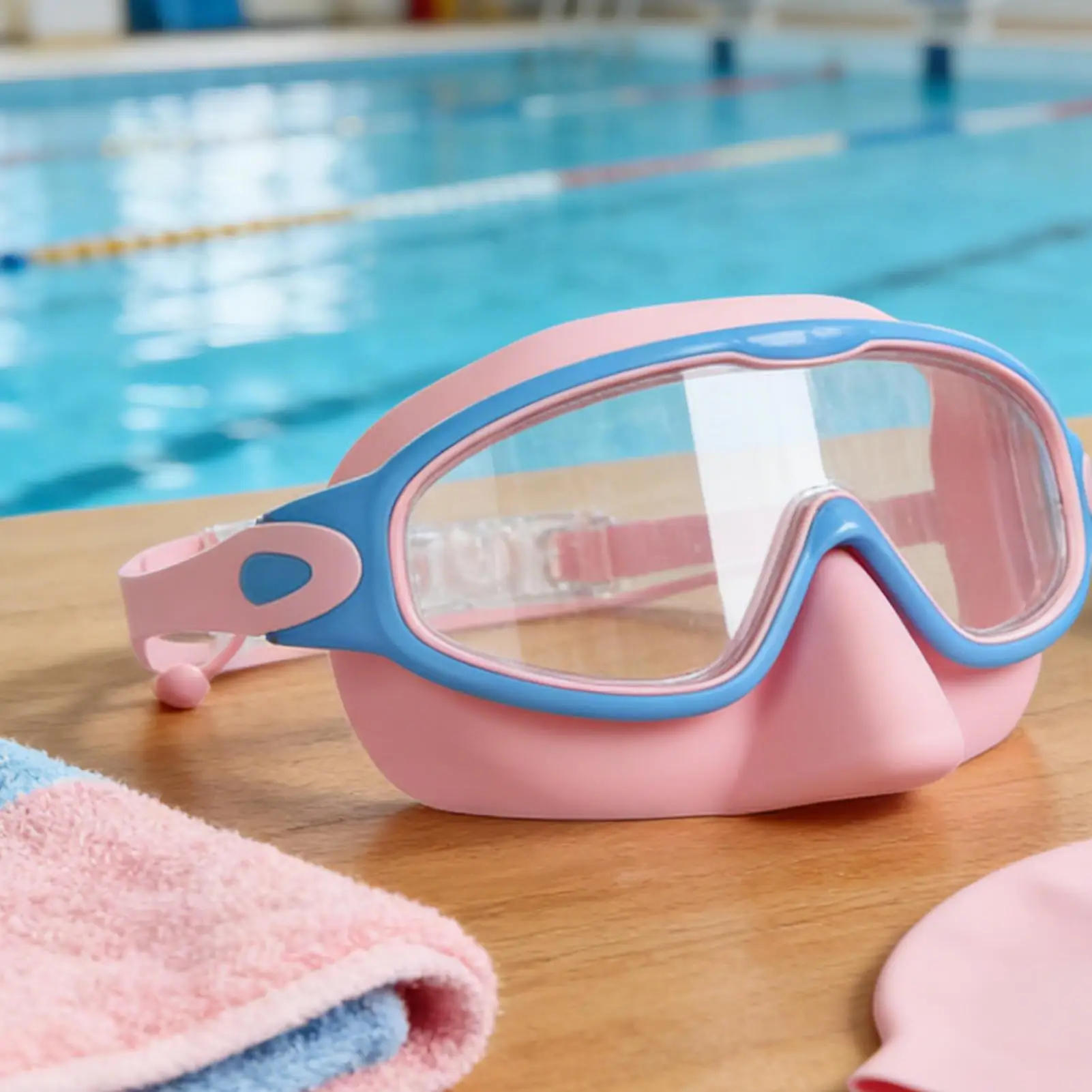 

Детские очки для плавания с защитой от протечек, регулируемой застежкой, для тренировок, пляжа, парка развлечений, для мальчиков и девочек 3-14 лет