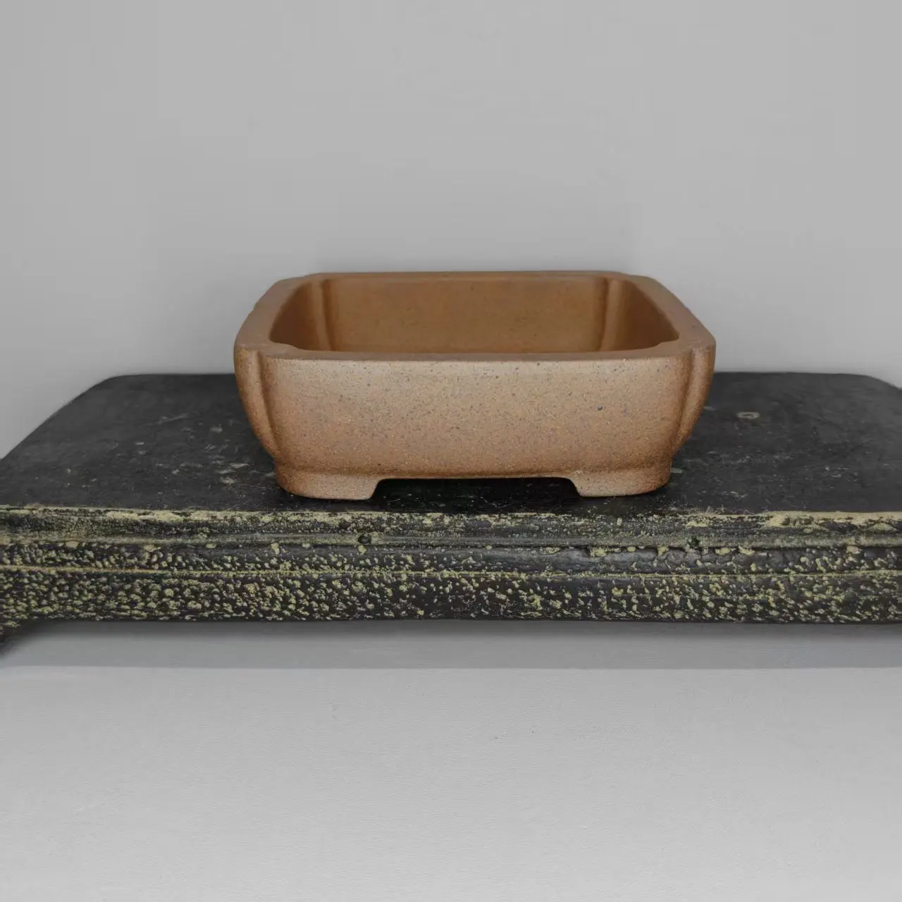 

Rectangle Luxury Gold Color High Quality Unglzed Gold Clay Bonsai Pot