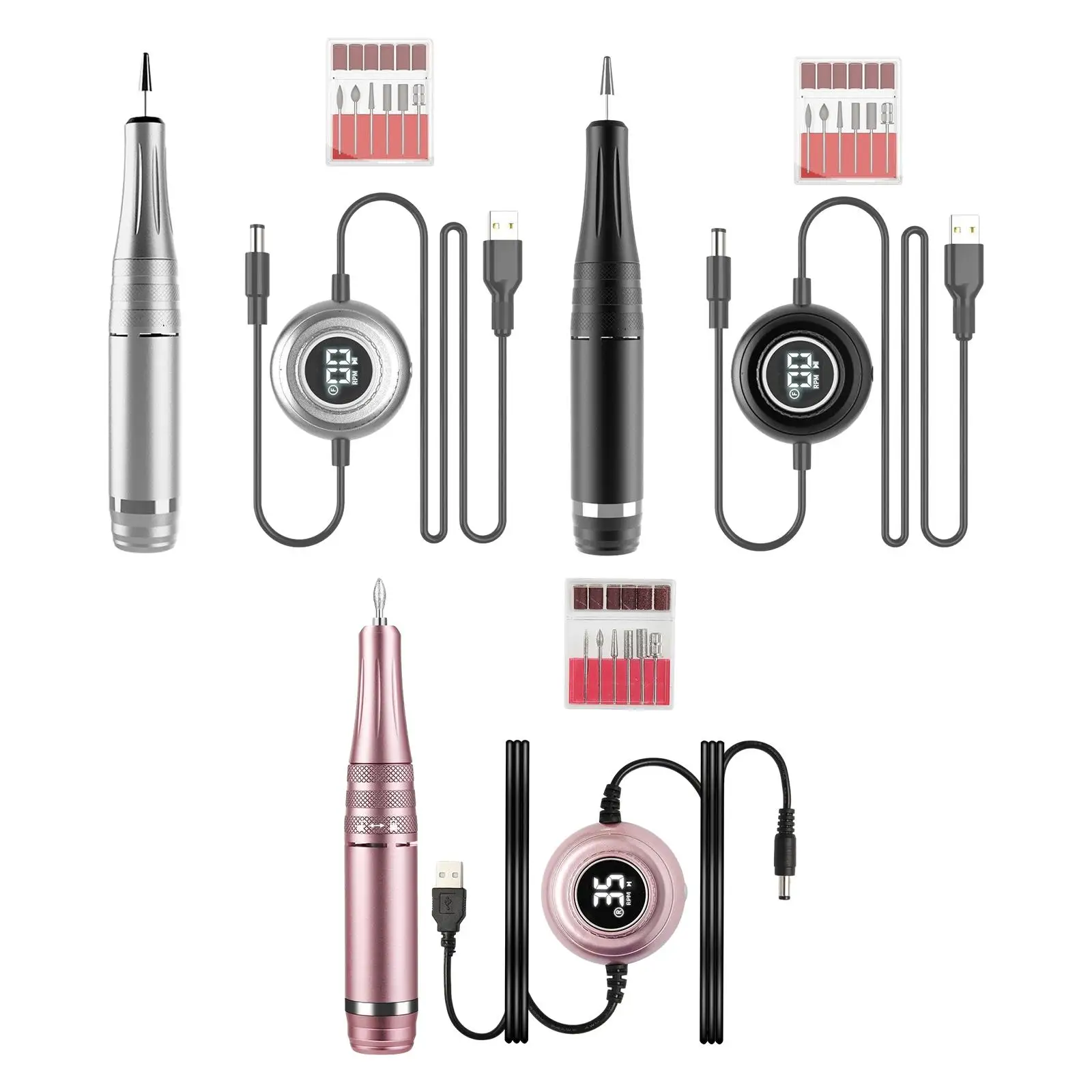 

Portable Electric Nail Polish Nail File Drill Kit for Polishing Grinding