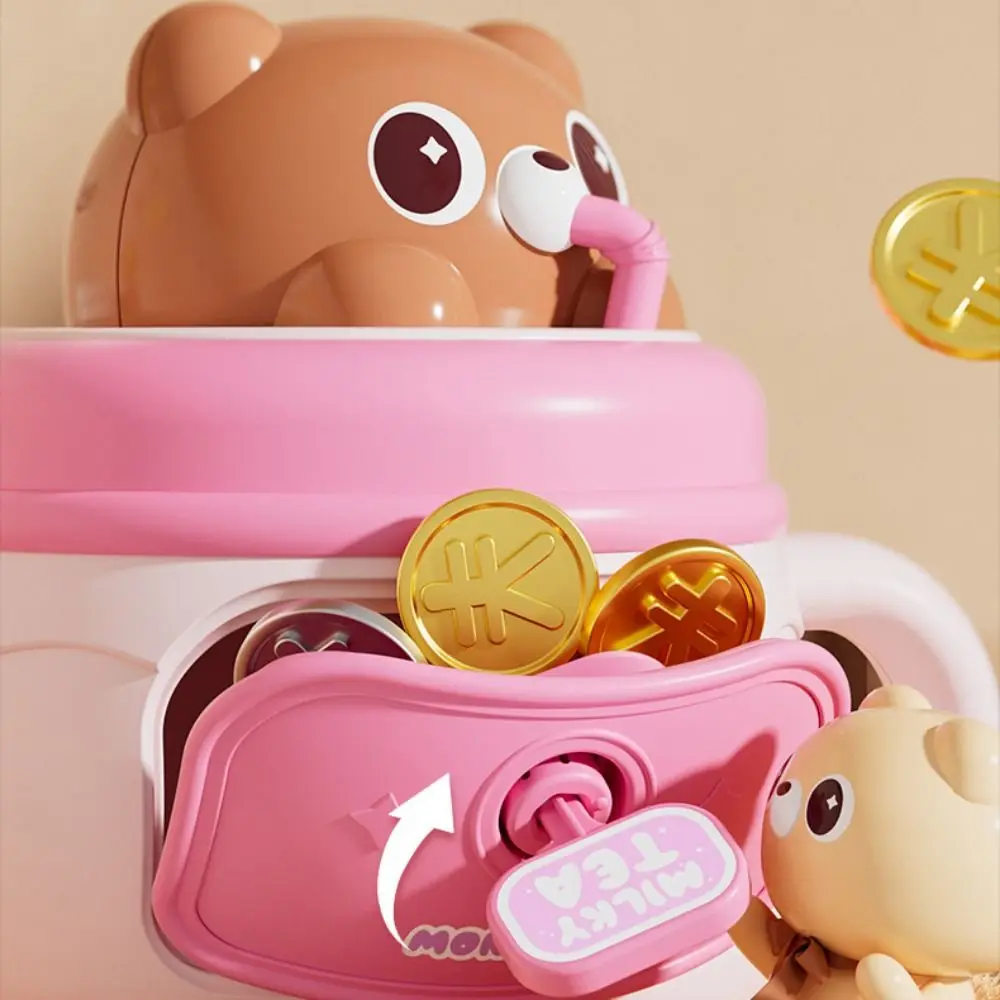 Réservoir de stockage de tasse d'eau d'ours simulé, réservoir d'épargne de conception animale, Pot organisateur d'argent, Pot de stockage d'argent Portable ouvrable, jouet pour enfant