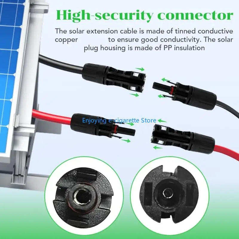 Solar Array Flat Extension Wire Set with Red and Black Flat Cable Pair Y4QF