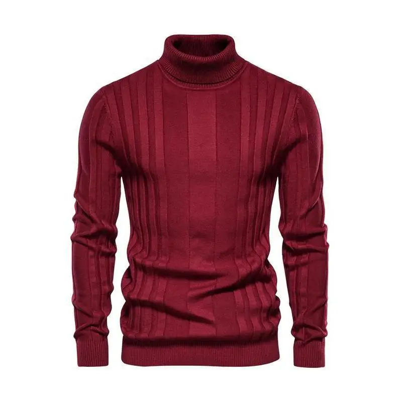 

High Neck Knit Sweater for Men Cross-Border High-Neck Knitted Sweater Spring 2026 Non-Shrinkable Other Sleeve Length Other Ne...