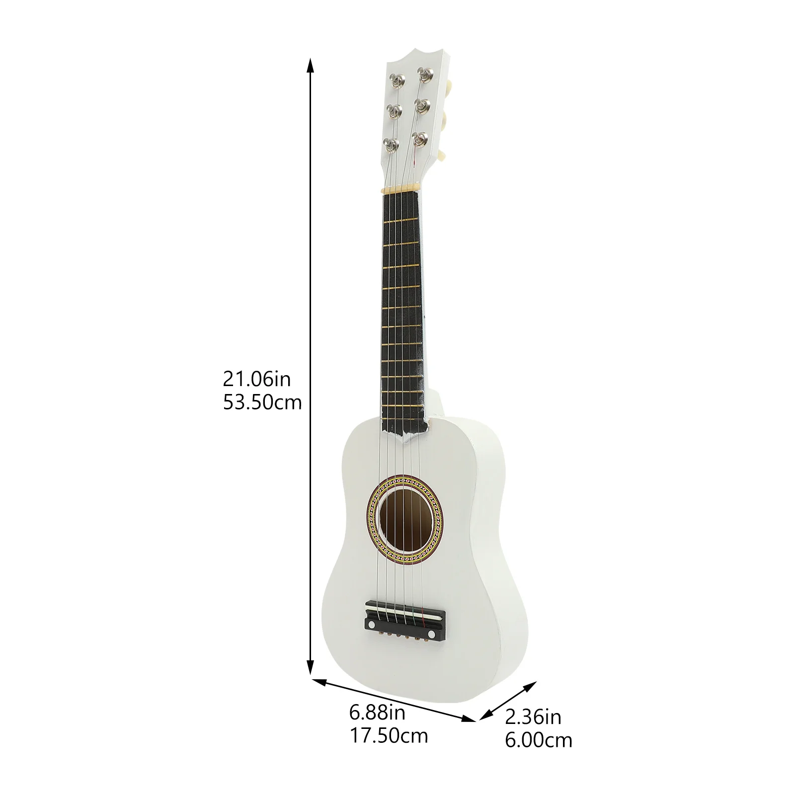 21 Inch Guitar Beginner Musical Instrument For Portable Acoustic Folk Wood Ukulele Lightweight Mini
