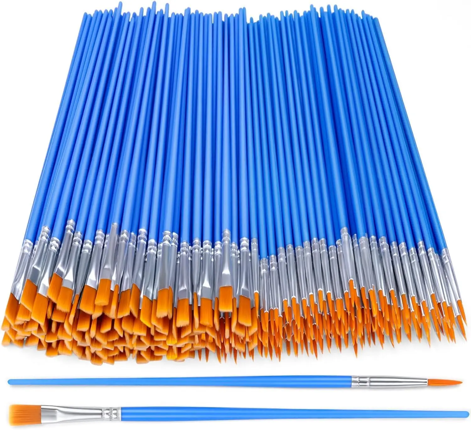 

200pcs Acrylic Paint Brush Set with Nylon Hair for Watercolor Oil Painting Artists