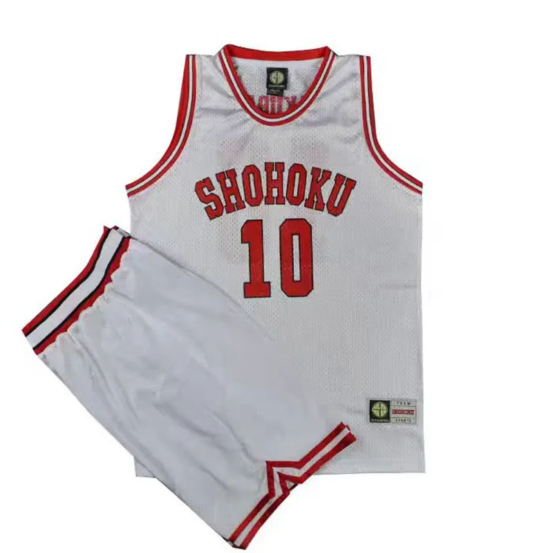 Slam Dunk аниме косплей костюм Shohoku комплект Джерси Hanamichi Sakuragi Rukawa Kaede баскетбольная форма 10, белая спортивная одежда в подарок