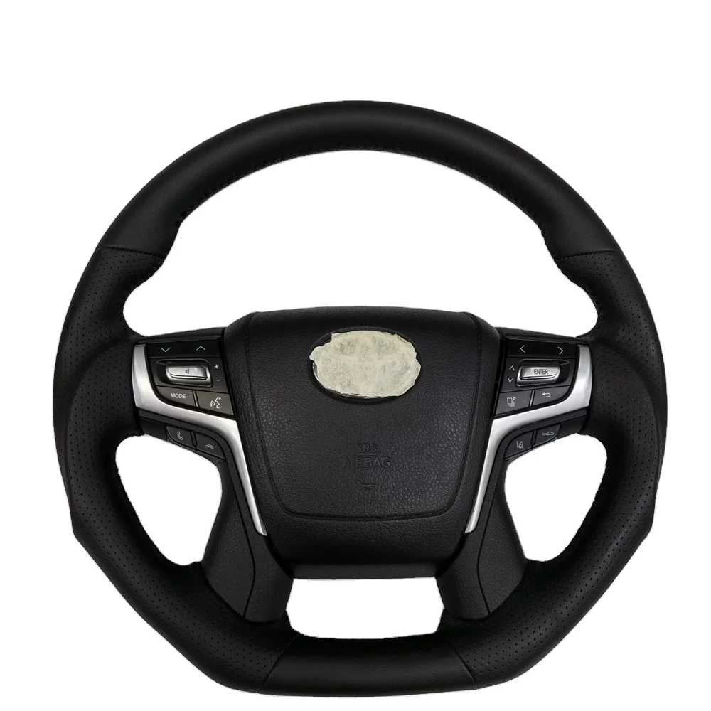 Upgrade LC120 Full leather steering wheel Style  Steering wheel For Toyota LAND CRUISER PRADO FJ120  Steering wheel 2003 2009