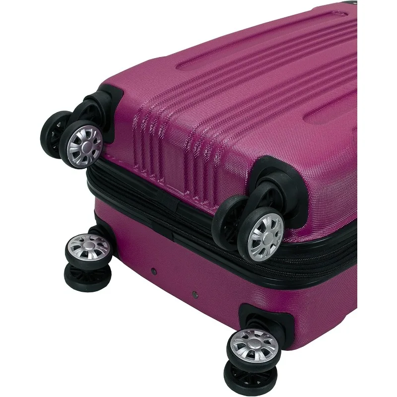 Bagagem expansível London Hardside com rodas giratórias, rosa, portátil de 20 polegadas